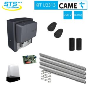 CAME U2313 Kit Automazione Scorrevole 800Kg 230V + 4mt Cremagliera Acciaio